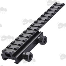 Weaver / Picatinny Extended Reach Riser Rail FORWARD REAR SIGHT SCOPE EYE RELIEF