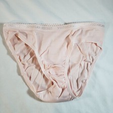 Victoria's Secret Signature Cotton Low-Rise Bikini Medium Pink