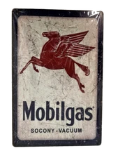 Mobil Gas Sacony Tin Sign (Flying A Pegasus Gulf Union Exxon Texaco Gulf) 0533