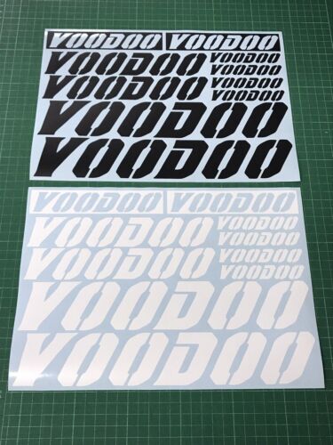 VOODOO Bike Decals Stickers Cycling Custom Sizes Colours Frame Fork MTB Road BMX