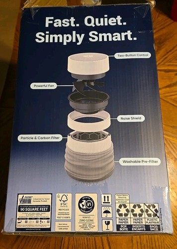 Blueair Blue Pure Mini Max Air Purifier Set 2 Pack Table Top Whisper Quiet OB - Picture 4 of 7