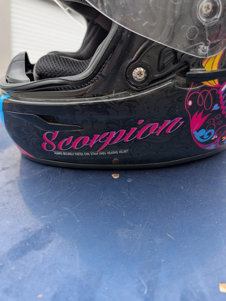 Scorpion Motorcycle Helmet Female Small Size Full Face - Image 2 of 4