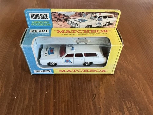 Vintage K-23 Matchbox King Size Mercury Police Car In Box