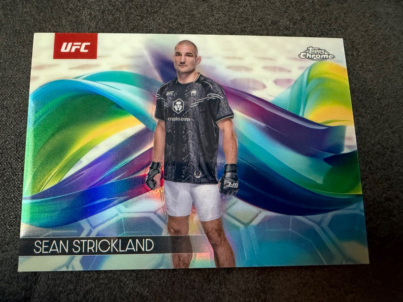 Sean Strickland 2025 Topps Chrome UFC Helix SSP HEL-21