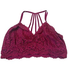 Torrid 2 lace strappy lattice back bralette sheer mesh BC 2645