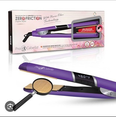 Pro Cabello Nano Fiber Flat Iron features advanced Zero Friction Technology