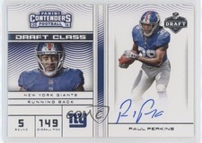 2016 Panini Contenders Draft Class RPS Auto Paul Perkins #17 Auto s3g