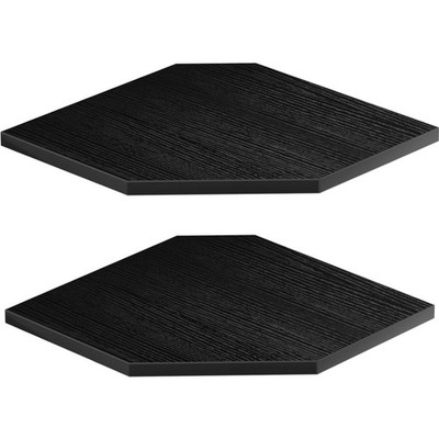 Eckregal Hängeregal 30cm Schwarz - Set mit Drahtloch, 2 Eckenregale für Zuhause