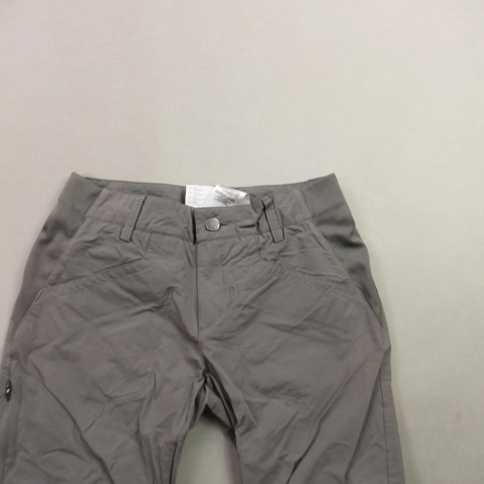 Columbia Pants Womens 4 Long Straight Leg Cargo Pockets Lightweight Hiking Gray - Image 2 of 4