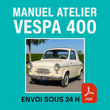 Manuel Atelier Vespa 400 1957 Revue Technique Auto Français RTA CD PDF
