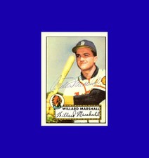 Willard Marshall 1983 Topps 1952 Topps Reprints #96 - Braves - Signed AUTO