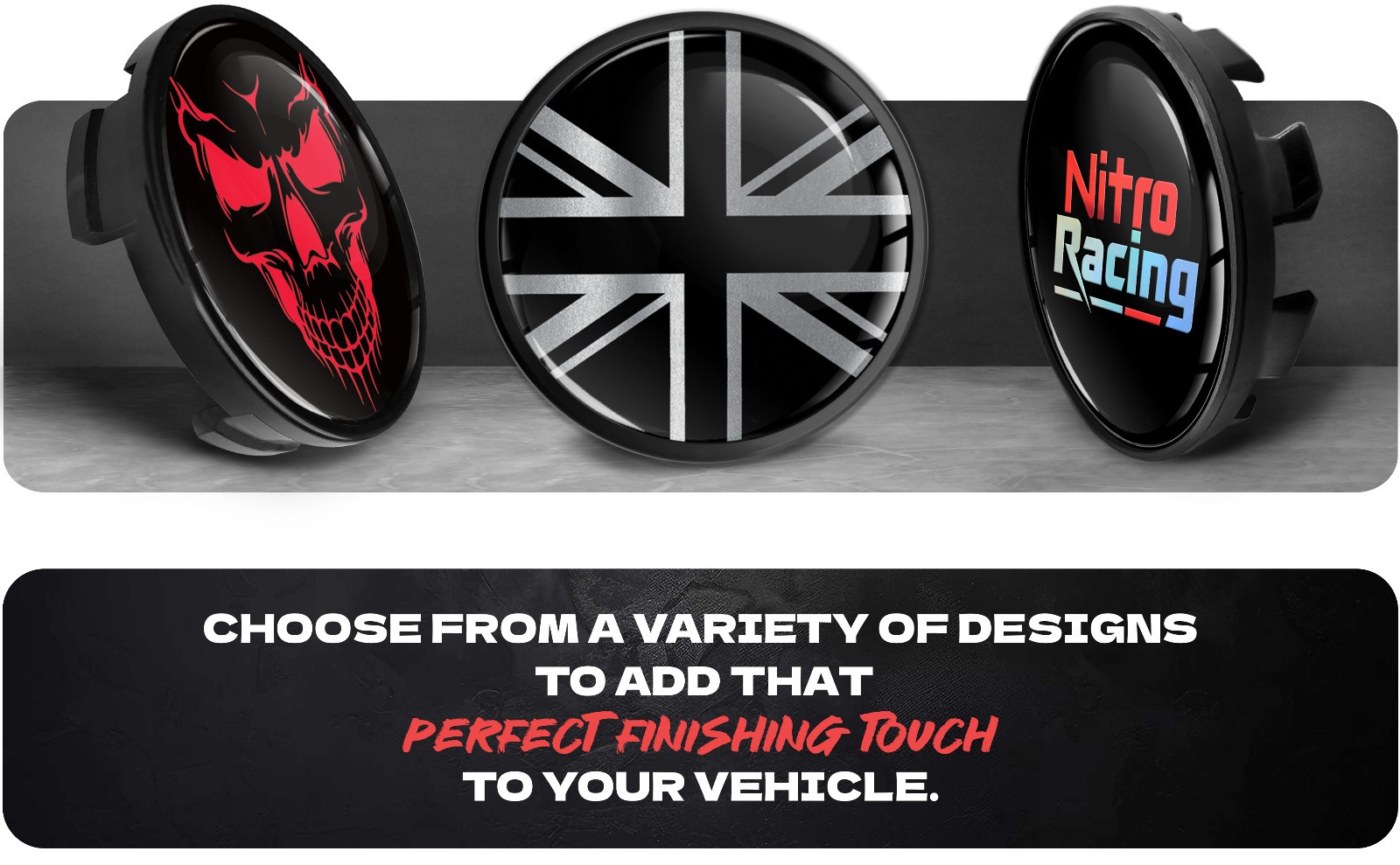 Variety of wheel cap designs