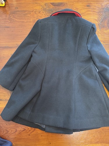 Rothschild Girls Size 4T Bandmaster Navy Blue Red Trim Buttons Dress Party Coat - Picture 5 of 24