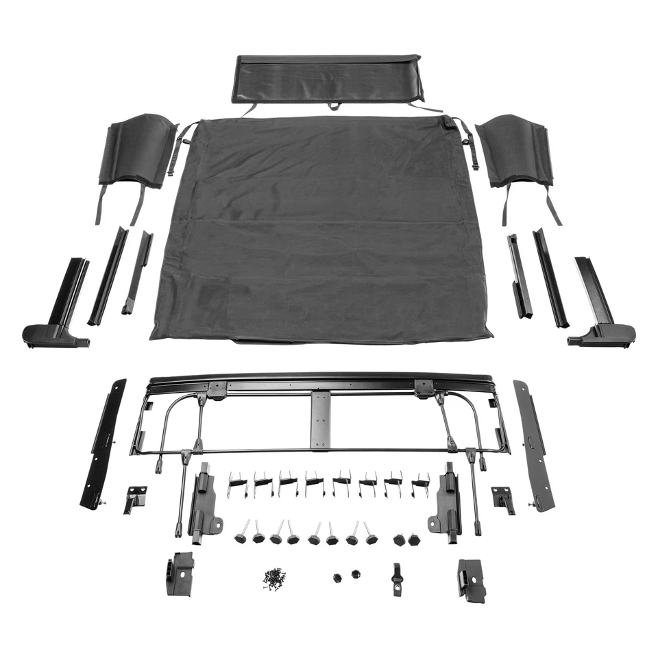 For Jeep Wrangler 1987-1991 Rugged Ridge 13610.01 Black Full Roll Bar Cover Foto 2 de 4