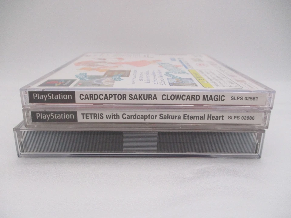 PS1 CARDCAPTOR SAKURA CLOWCARD MAGIC , ANIMETIC STORY & TETRIS 3Games Set Japan - Image 4 of 4