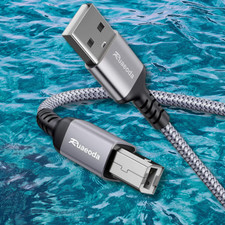 6ft USB 2.0 Printer Cable, Type A to B Male Scanner Cord, Compatible with HP,...