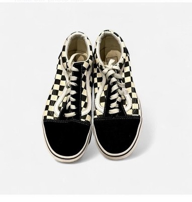 VANS Checkered Old Skool Unisex Sneakers Black and White