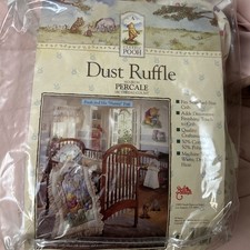 Disney Classic Winnie The Pooh Nursery Crib Dust Ruffle Vintage New In Package