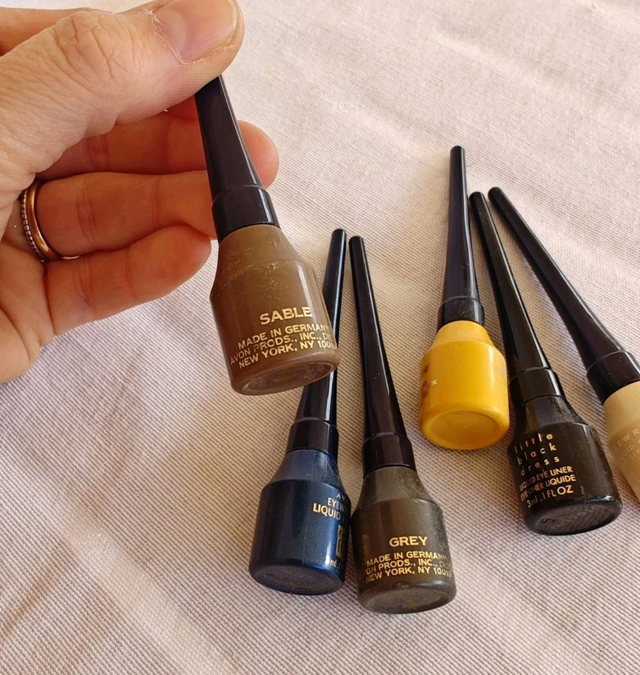 Avon Eyewriter Liquid Eye Liner x 6 3ml 0.1 fl oz. Grey Sable Black Gold Ivory  - Image 3 of 4