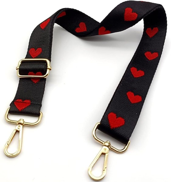 Schultergurt FüR Taschen Liebe Schwarz, Taschengurte Zum Wechseln, Taschengurt-image