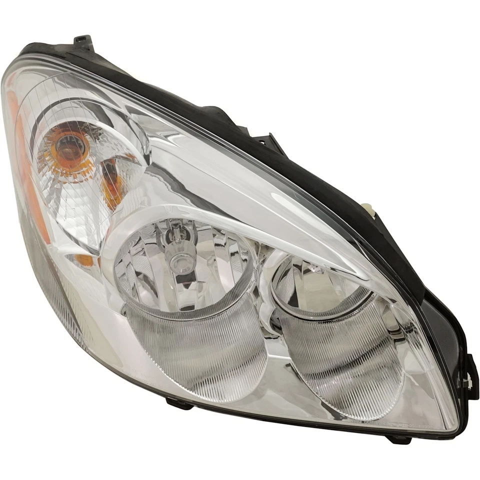 LH & RH Headlight For Buick Lucerne 2006-2011 Halogen w/ Bulbs White Turn Signal - Image 2 of 4
