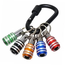 1/4 inch Hex Shank Bit Holder Quick Release Drill Bit Holder Keychain for 5pcs