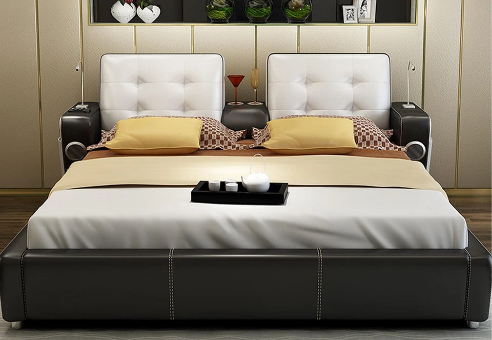 Multifunktion Bett Doppelbetten Modernes Bettgestell Betten 180 x 200 cm - Bild 3 von 4