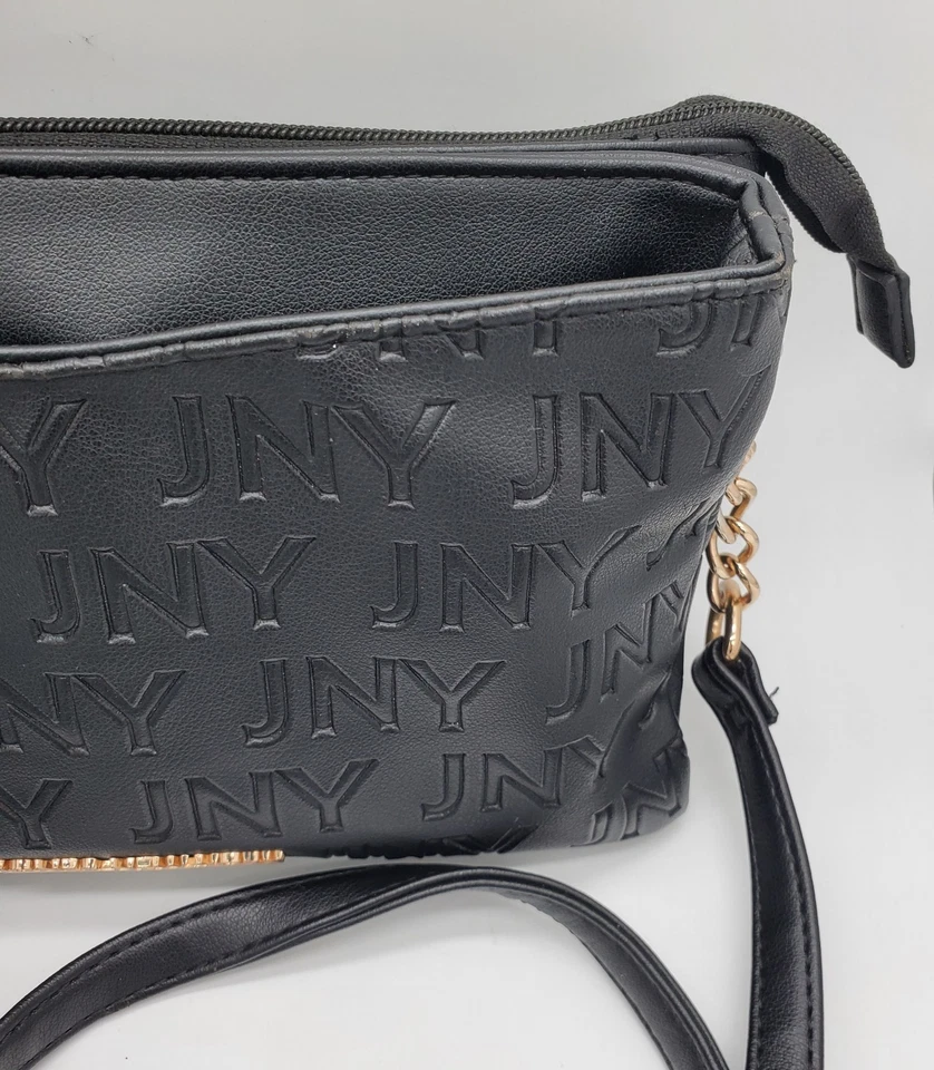 Monedero bandolera jones new york negro patrón JNY imitación cuero Foto 3 de 4