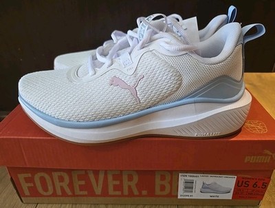  NEW  PUMA Skyrocket Women s Light Weight Performance Shoe White/Blue/Pink 6.5