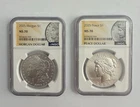 2025 $1 Morgan and Peace Silver Dollar NGC MS70 2pc Set