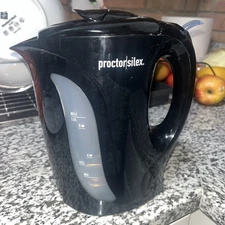 Proctor Silex Electric Kettle 1L Black - Fast Boiling Auto-Shutoff