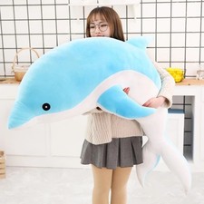 30cm Plüschtier Delfin hellblau Stofftier Spielzeug Plüsch Geschenkidee Dekoidee