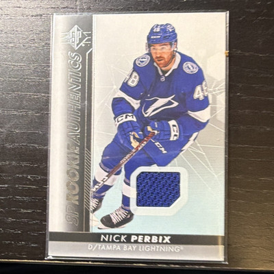 Upper Deck 2022-23 SP Rookie Authentics Nick Perbix #129 Lightning RC Mem