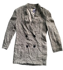 VTG KRIZIA Made in Italy 80s 90s Abstract Print Double Breasted Blazer Jacket S