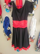 dress tango/ latin red and black