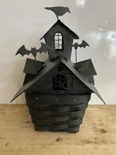 Longaberger Basket Black Haunted House 2013 New Tie Ons