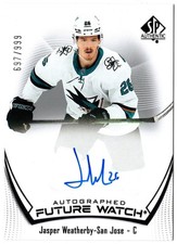 2021-22 Upper Deck SP Authentic Future Watch Auto JASPER WEATHERBY 153 999 UD RC