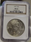 1922 US Peace Silver Dollar $1 NGC MS64