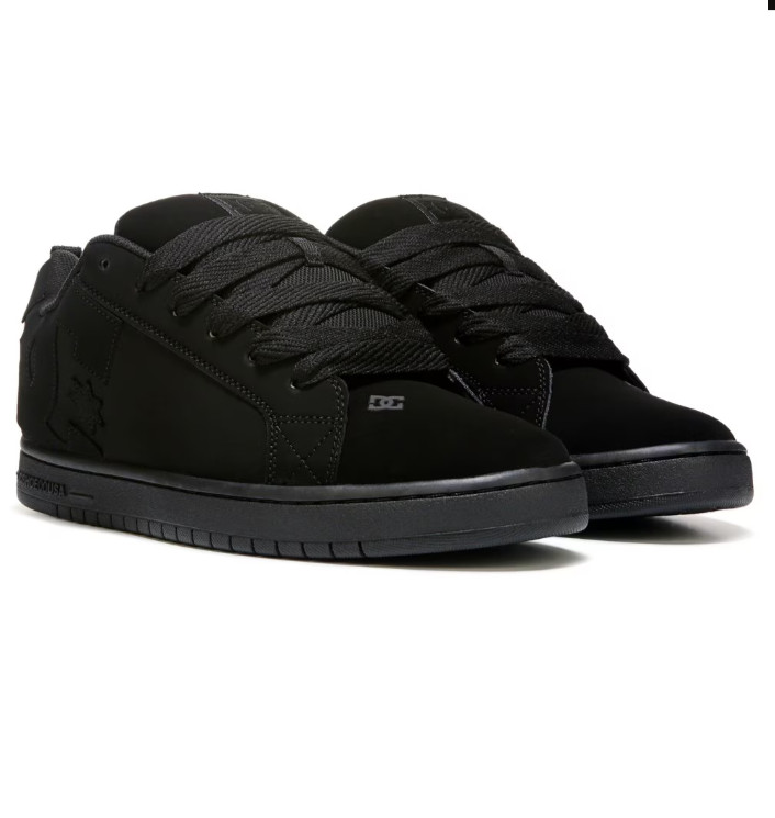 SALE DCShoes Men's Court Graffik Skate Shoe,Black/Black Mono