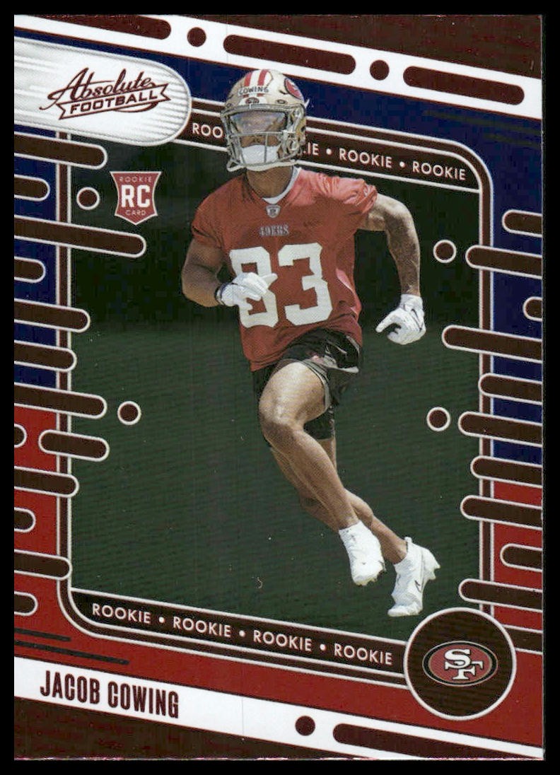 Jacob Cowing Rookie 2024 Panini Absolute #191 Red Blue San Francisco 49ers