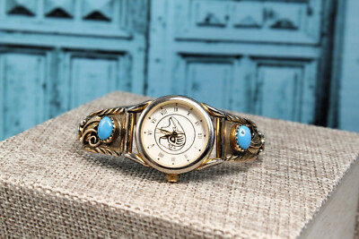 12K Gold Layered Over Sterling Silver Running Bear Native 