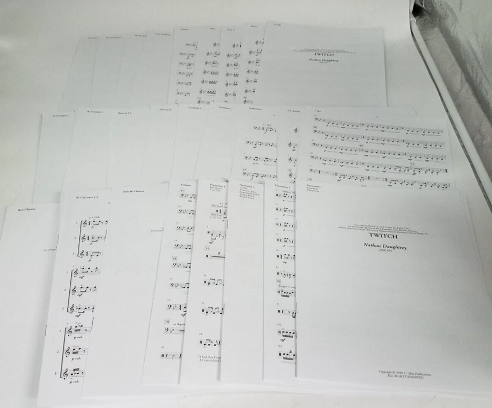 Twitch Composed by Nathan Daughtrey --Score & Parts Item #23140 - Image 4 of 4