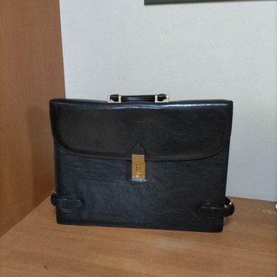 PRATESI FIRENZE business bag briefcase, black, new, unused, flawed.
