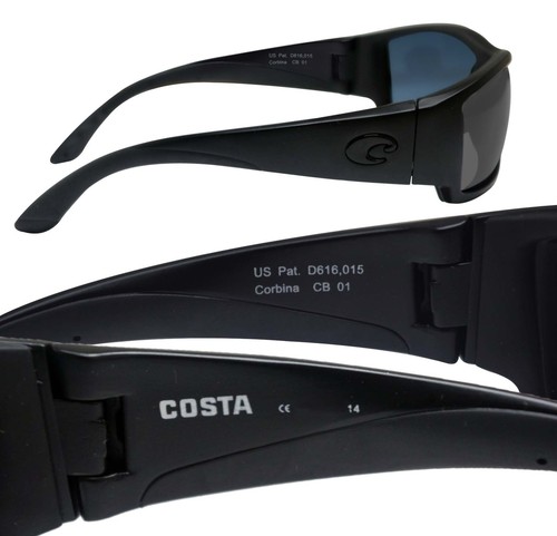 Gafas de sol Costa del Mar Corbina Blackout gris 580 plástico lentes polarizadas NUEVAS - Imagen 5 de 7