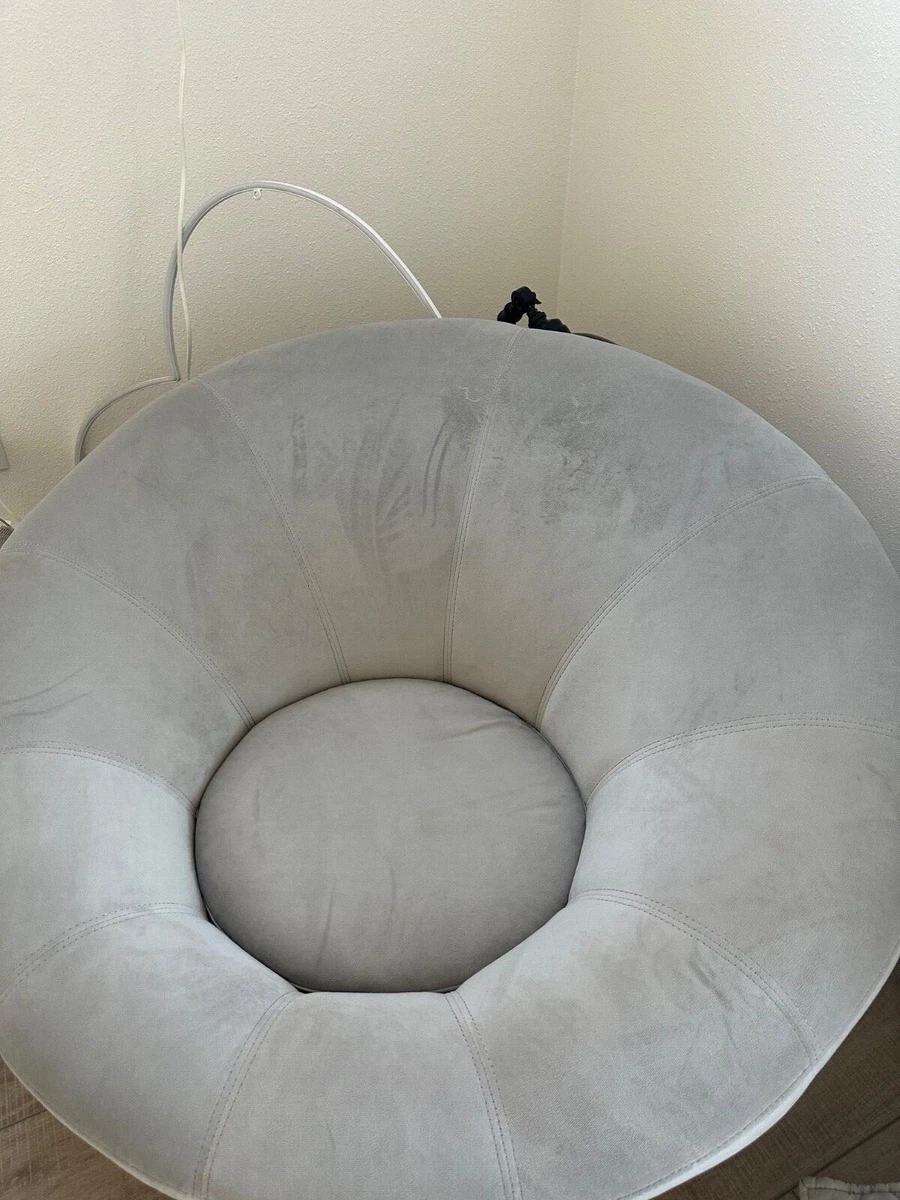 Pottery Barn Velvet Groovy Swivel Chair
