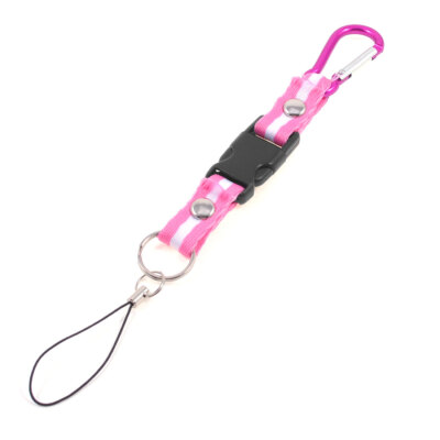 Camping Gourd Shaped Carabiner Hook Fuchsia w Side Release Buckle