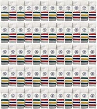 240 PK School Retro Striped Cotton Tube Socks Wholesale Sport Socks Kids 4-6 
