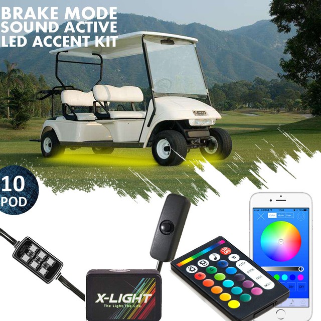 UnderGlow LED Neon Golf Cart Lights Kit For Yamaha G11A G14A G14E G16A