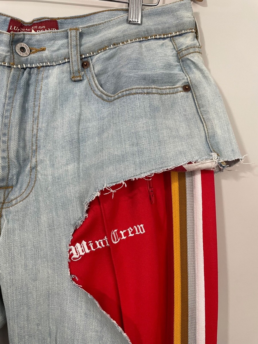 Lucky Brand Balenciaga x Mintcrew Slashed Denim Track Pants Lucky Brand Balenciaga x Mintcrew Slashed Denim Track Pants