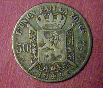 Belgium 1899 50 Centimes KM 26 EBay belgium-1899-50-centimes-km-26-ebay